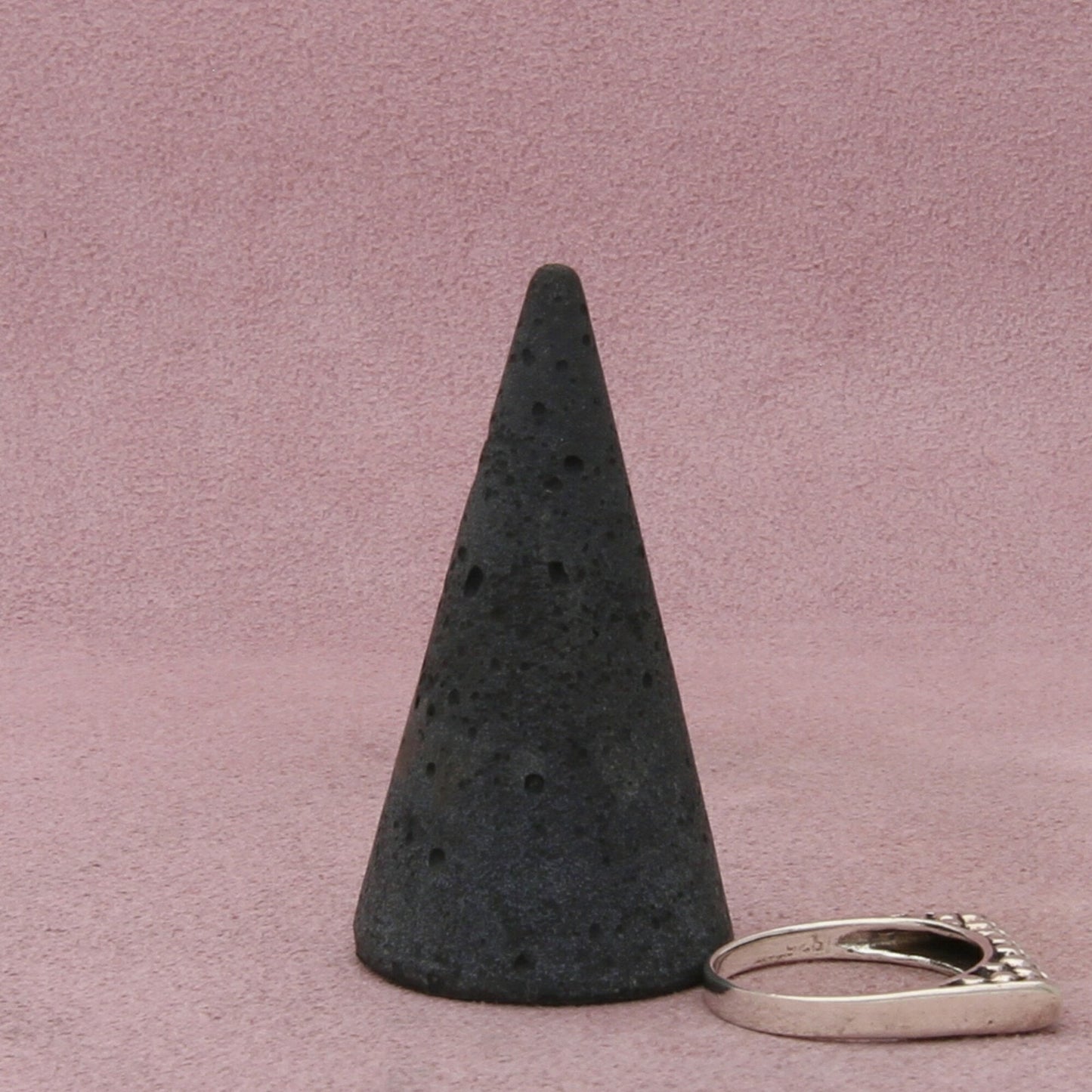 sterling silver dotted squared stack band ring size 8