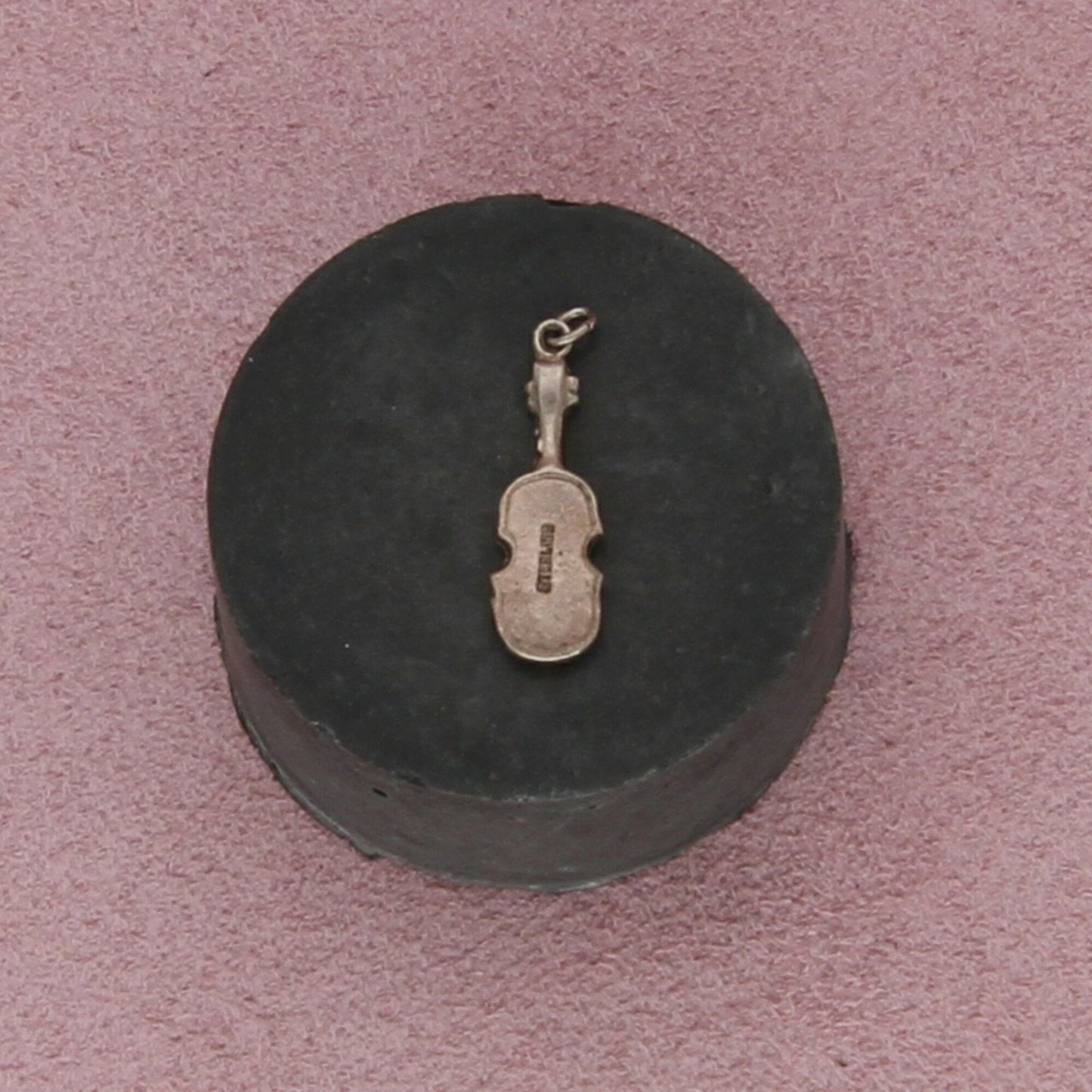 sterling silver vintage standing bass charm pendant