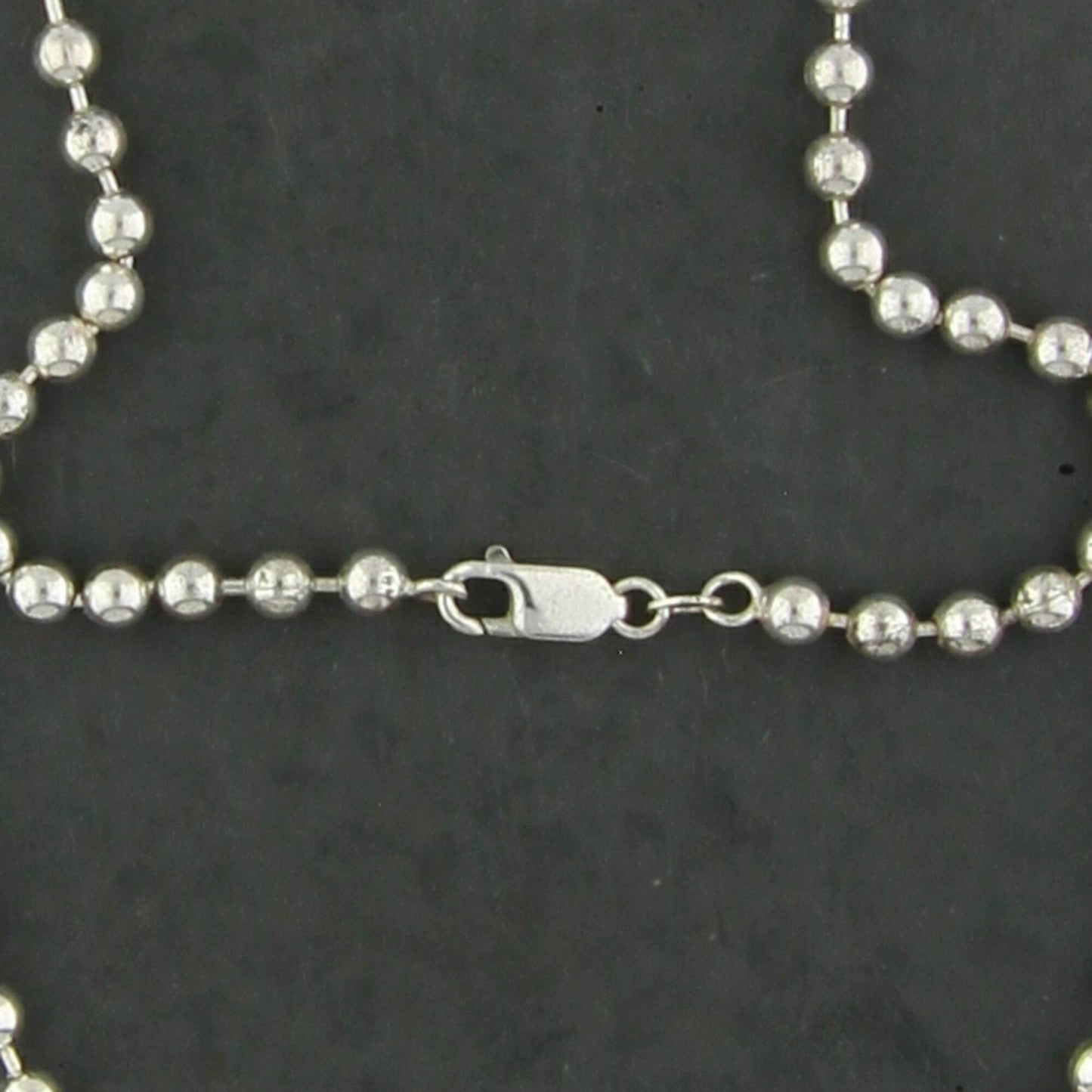 sterling silver italy 4mm bead chain necklace size 30in