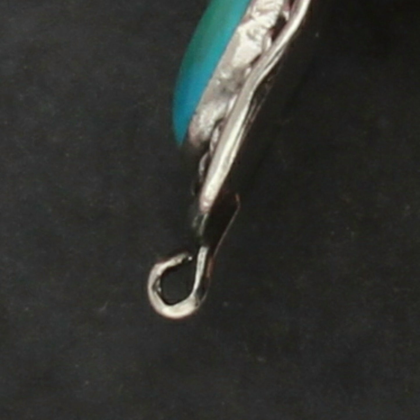 navajo sterling silver vintage braided turquoise pendant