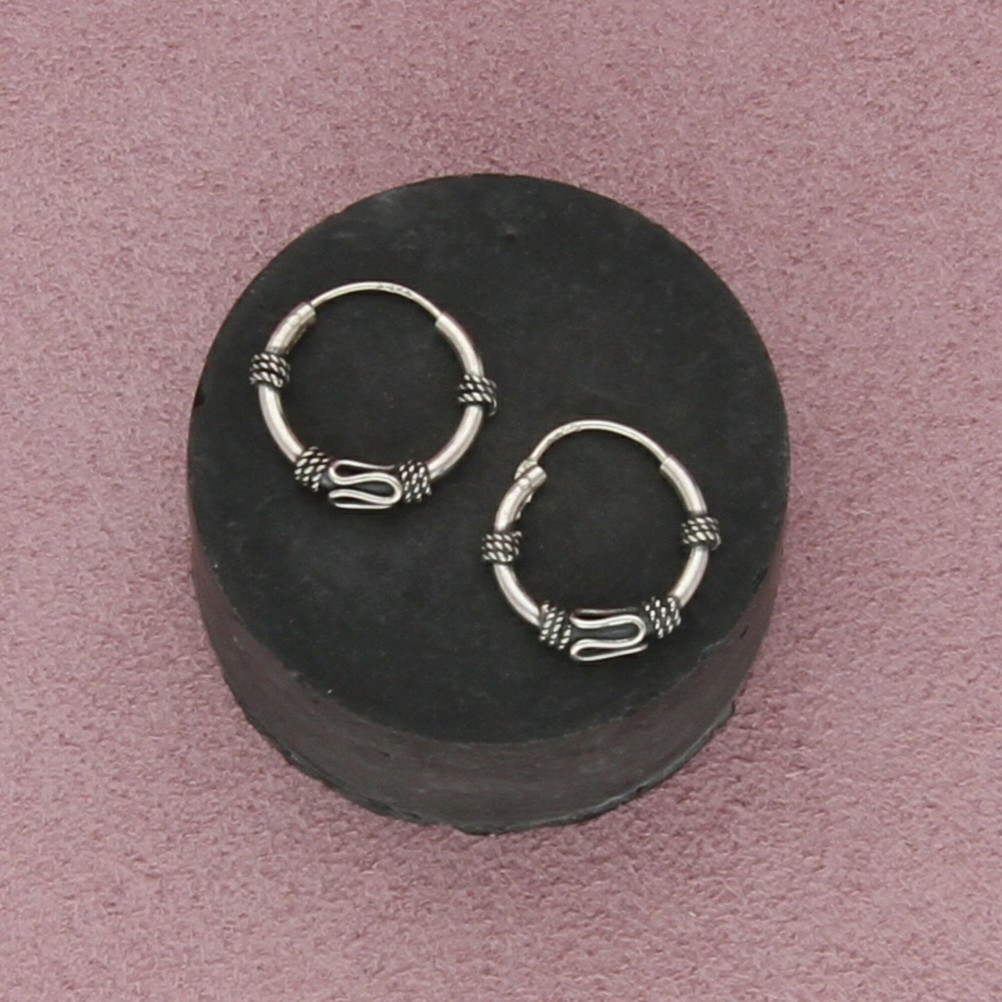 sterling silver bali eternal loops hoop earrings