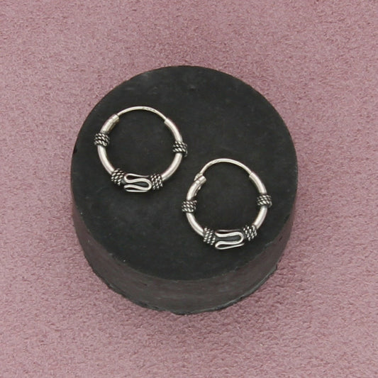 sterling silver bali eternal loops hoop earrings