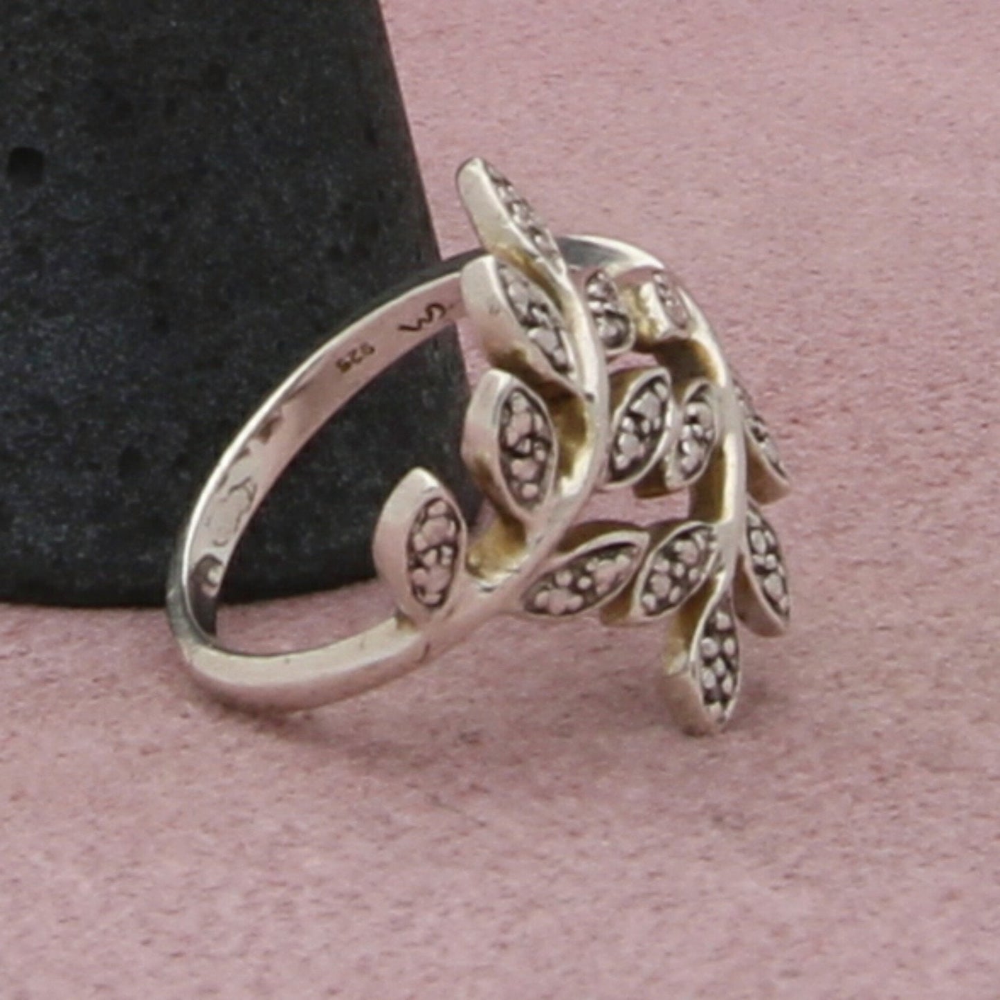 sterling silver olive branch wrap around ring size 6