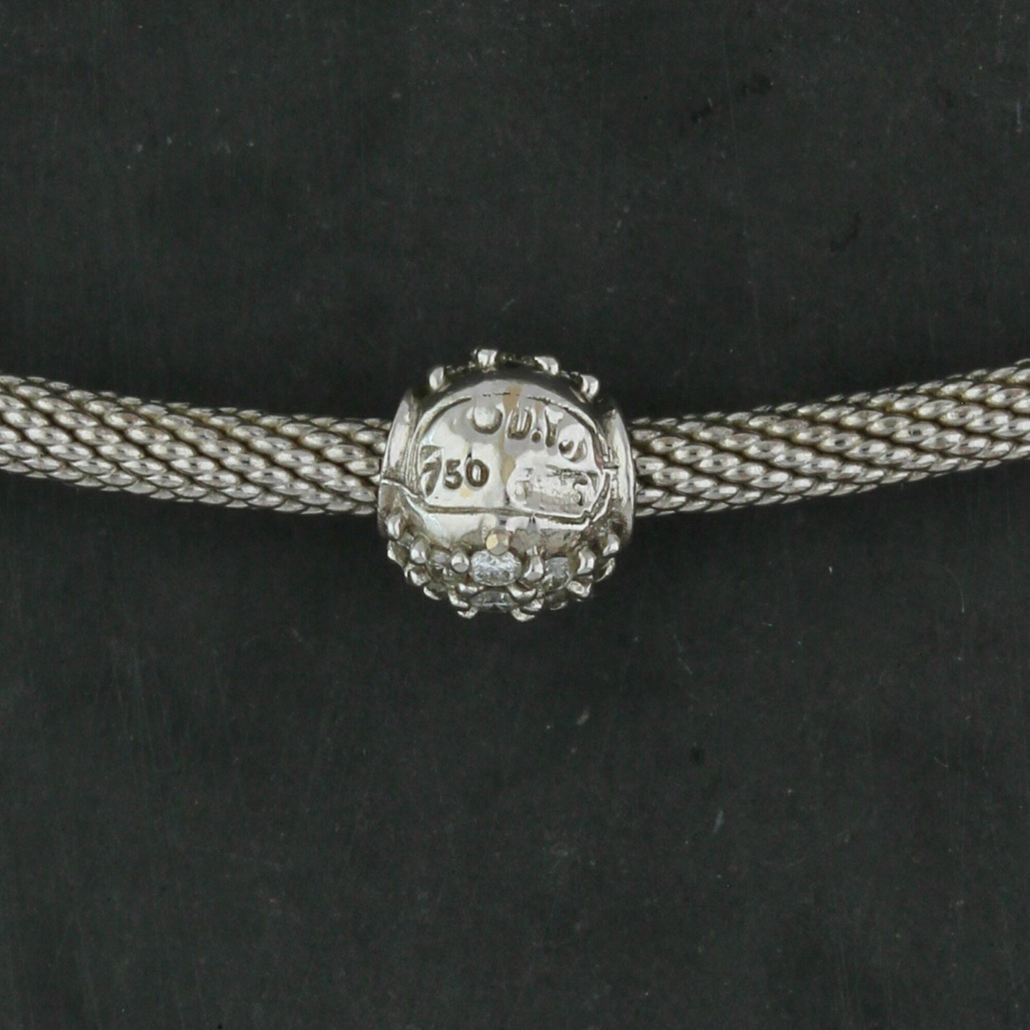 david yurman 18k white gold pave diamond flex collar necklace size 14in