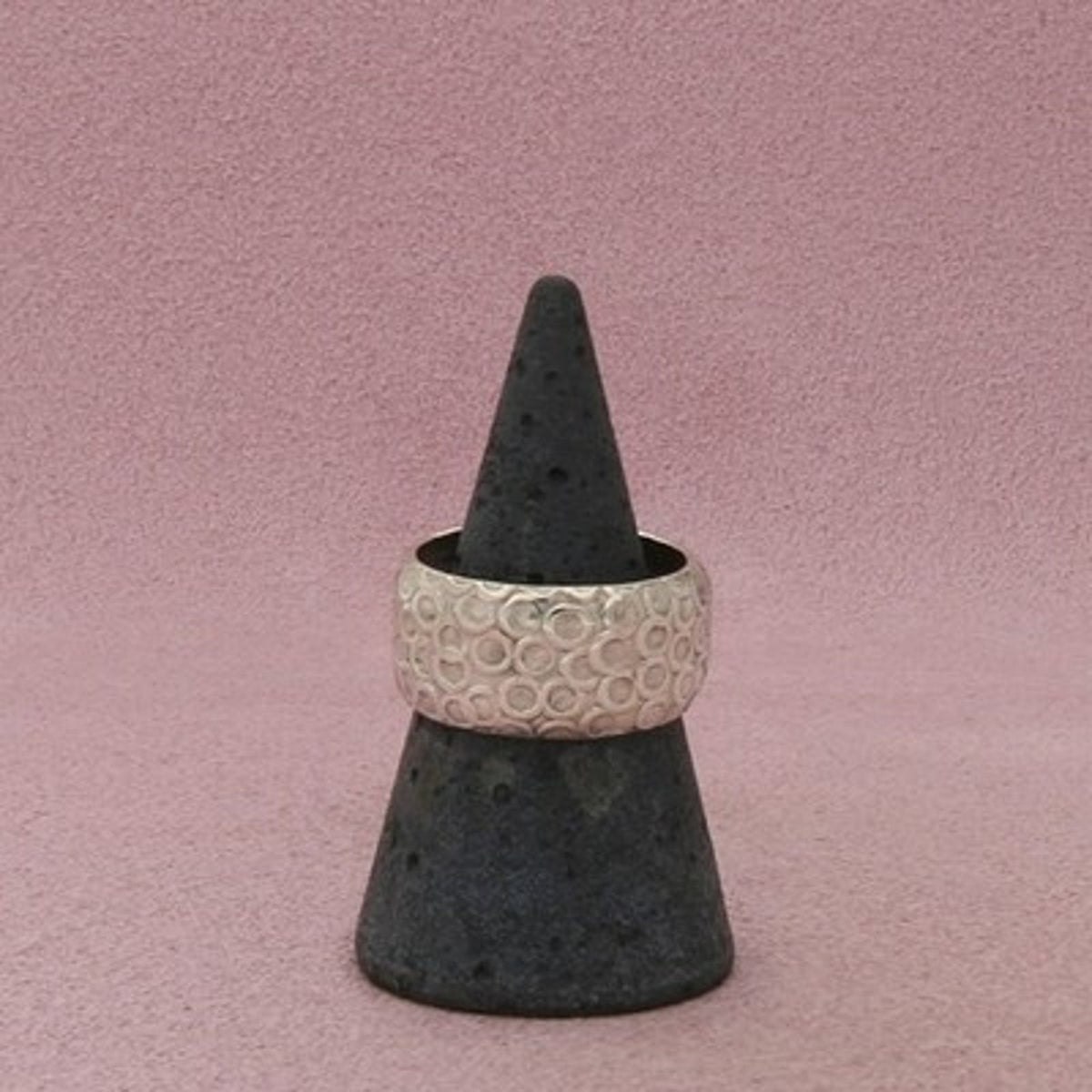 Sterling Silver Vintage Gold Accent Artisan Crafted Ring Size 8.75