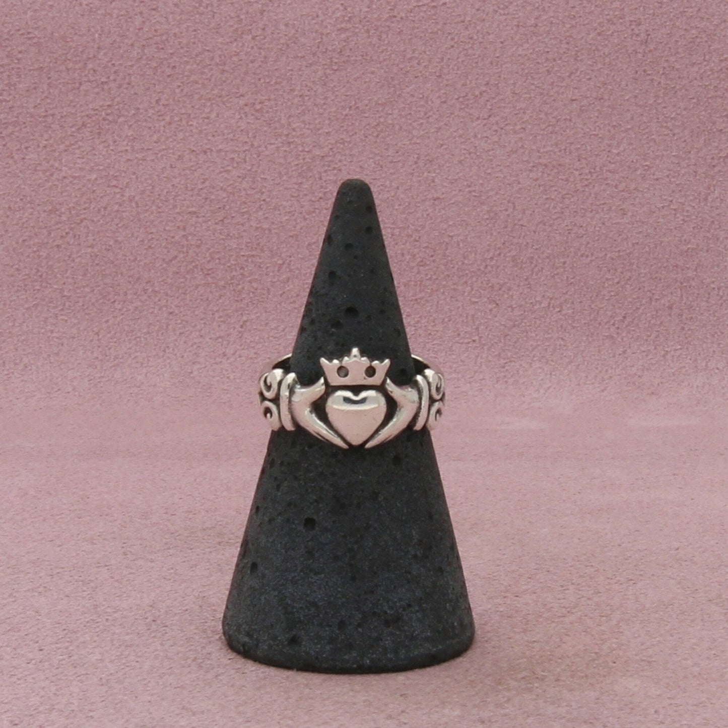 james avery sterling silver retired adorned heart crown claddagh ring size 6