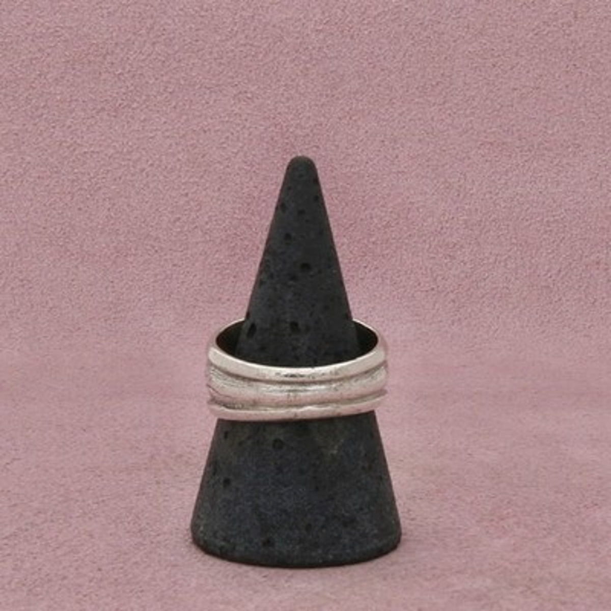 Sterling Silver & 14K Gold Vintage Men's Harold Name Band Ring Size 10