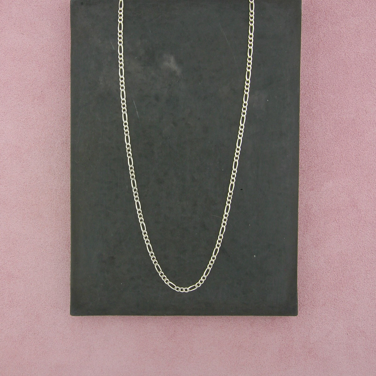 sterling silver italy 3mm figaro chain necklace size 20in