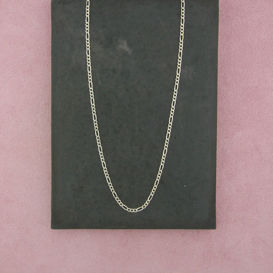 sterling silver italy 3mm figaro chain necklace size 20in