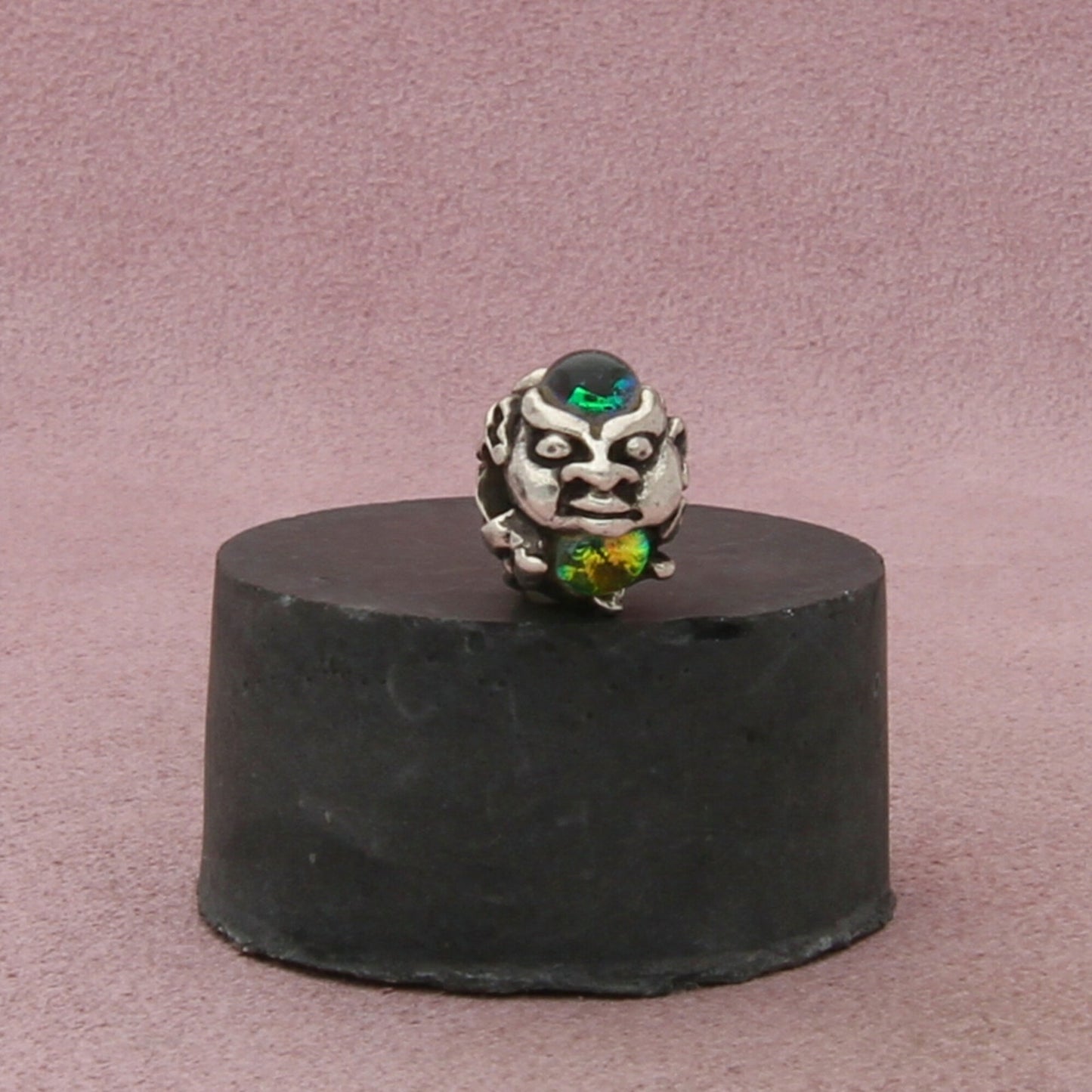 trollbeads sterling silver dichroic glass trolls retired bead charm