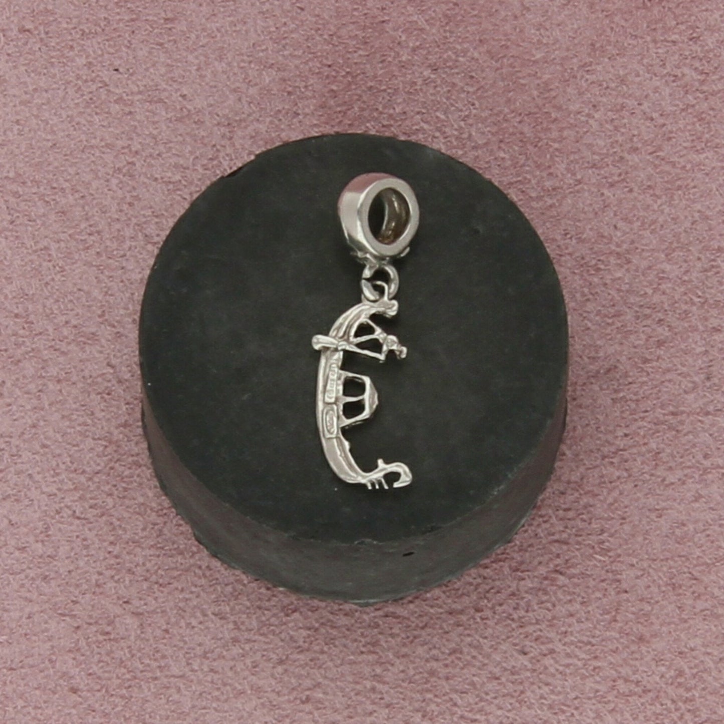 sterling silver vintage italian gondola boat travel charm pendant