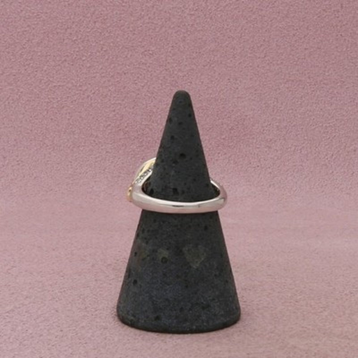 Sterling Silver Tanzanite & White Topaz Two-Tone Halo Split Shank Ring Size 6