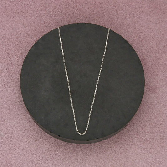 sterling silver italy 1mm box chain necklace size 20.75in