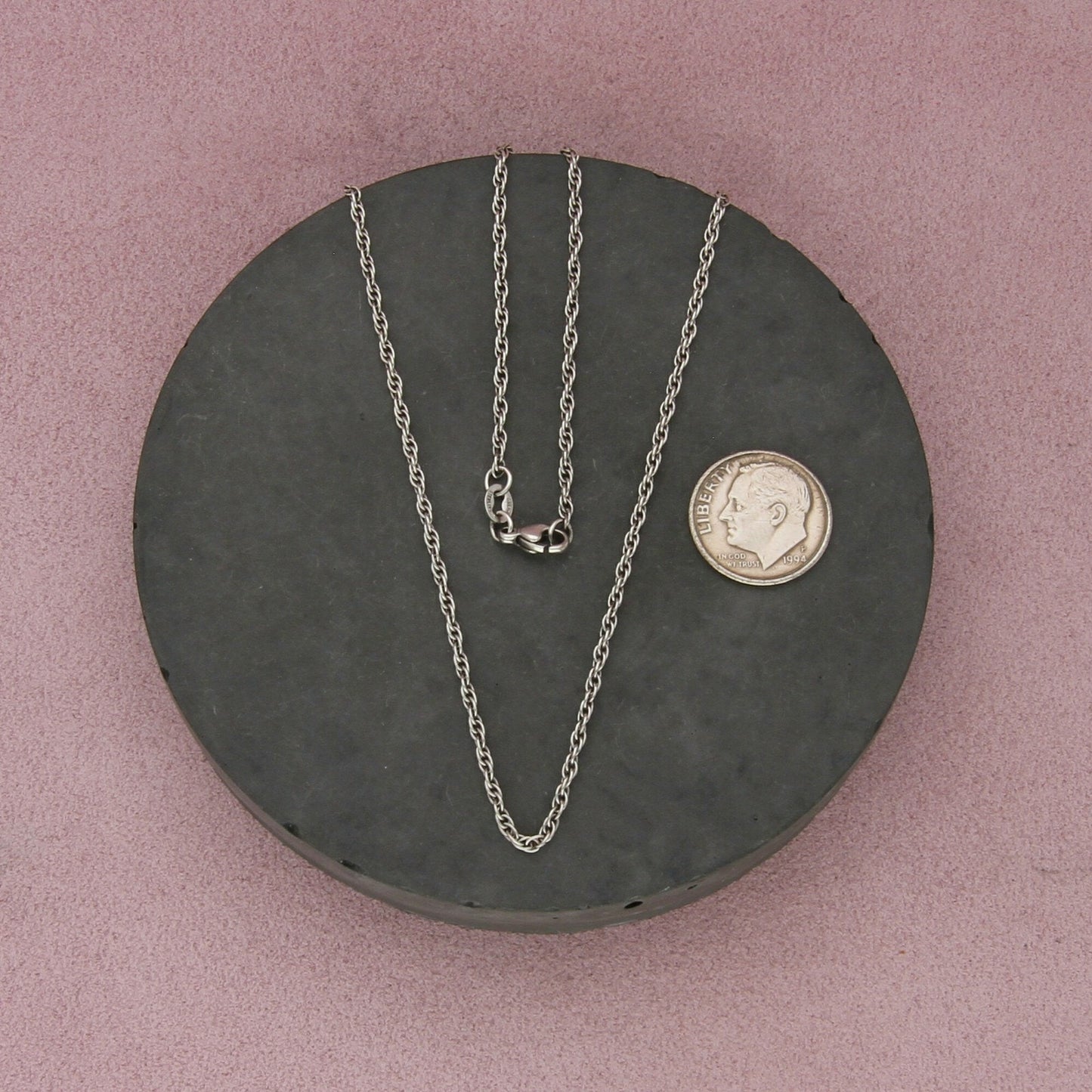 james avery sterling silver light rope chain necklace size 16in