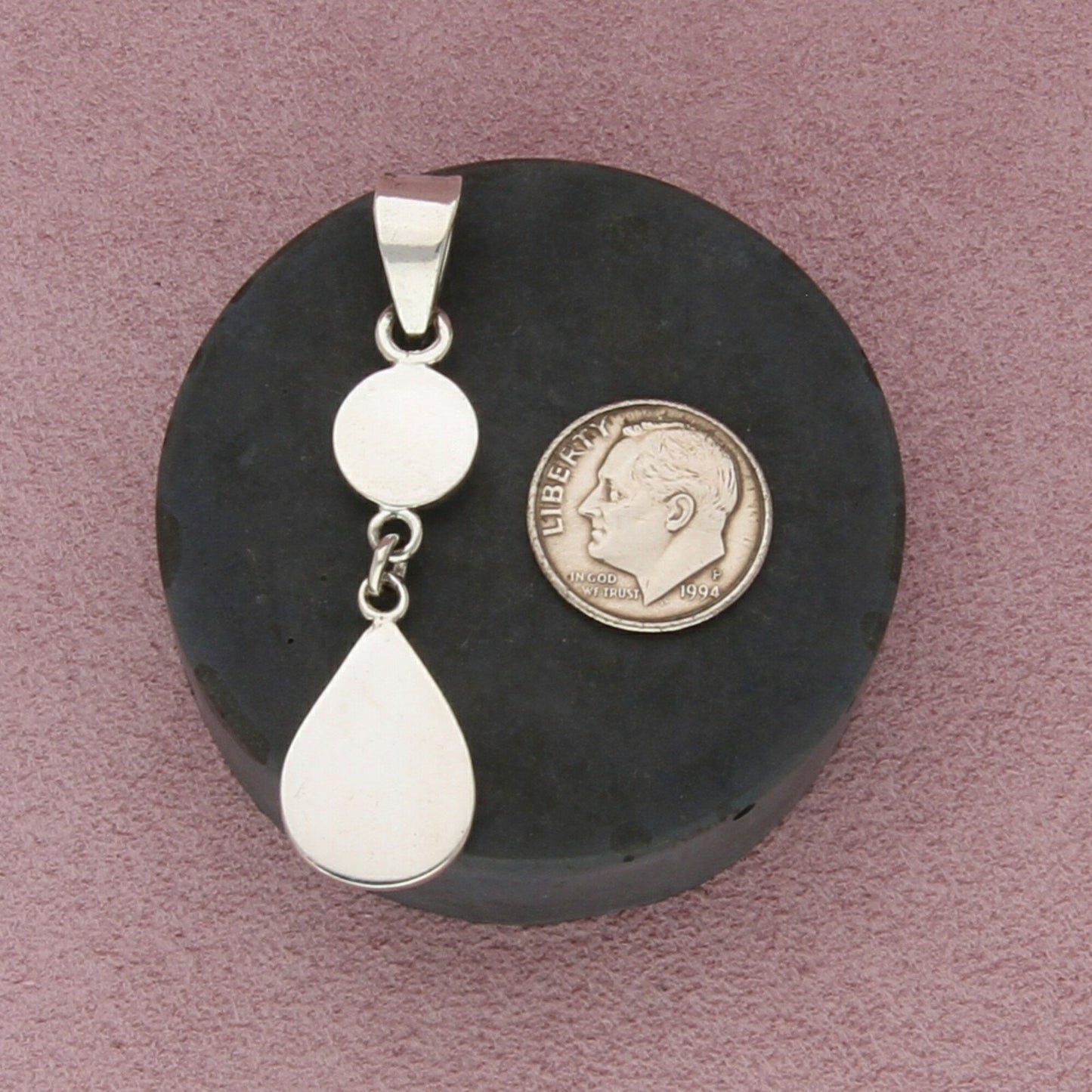 sterling silver turquoise drop pendant