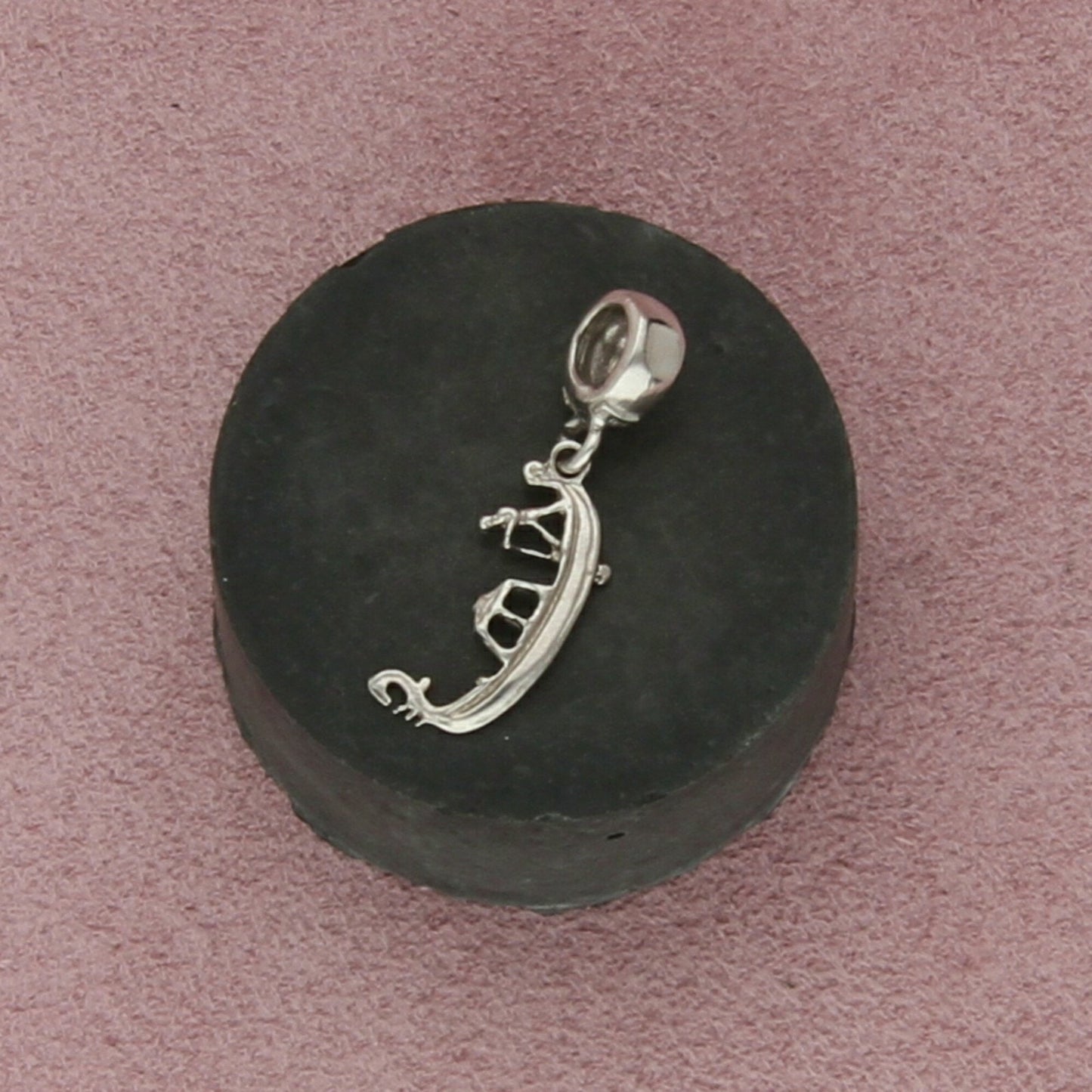 sterling silver vintage italian gondola boat travel charm pendant