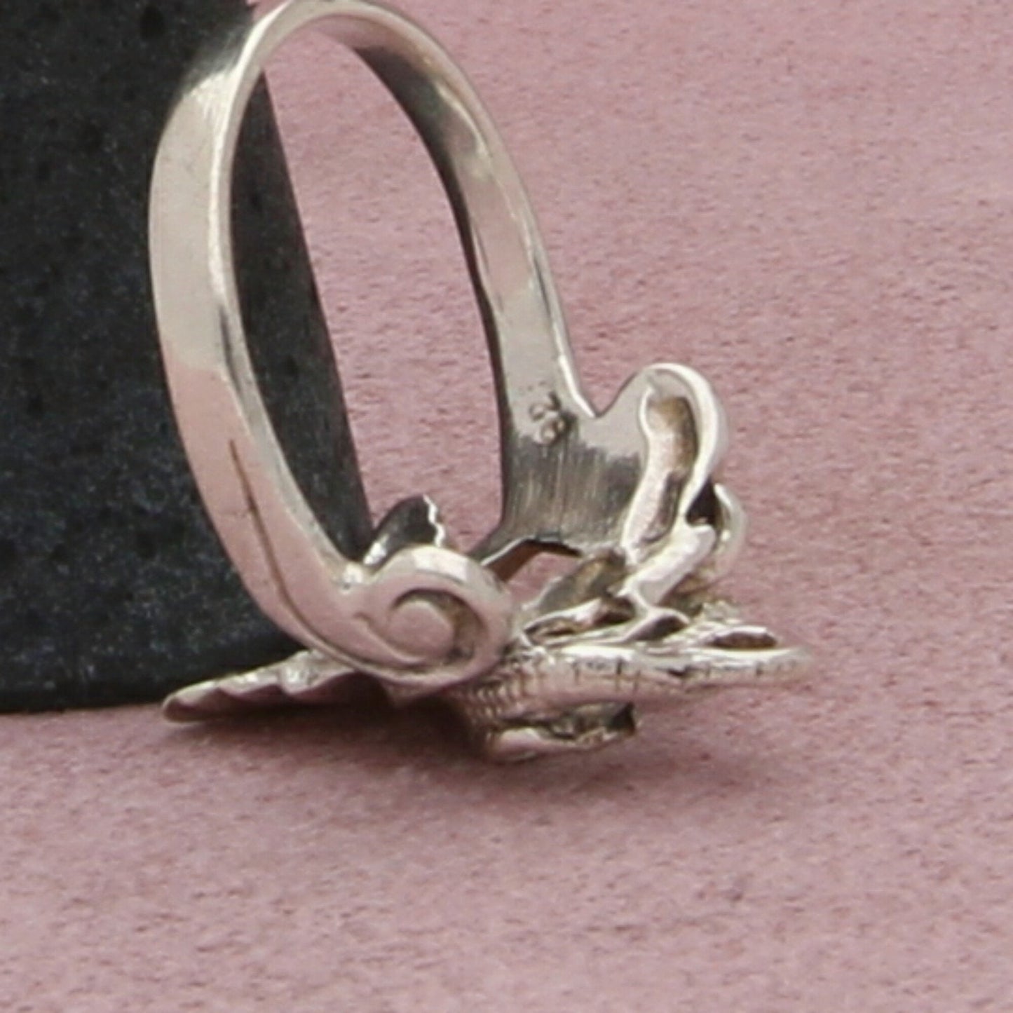 sterling silver mens flying dragon ring size 10