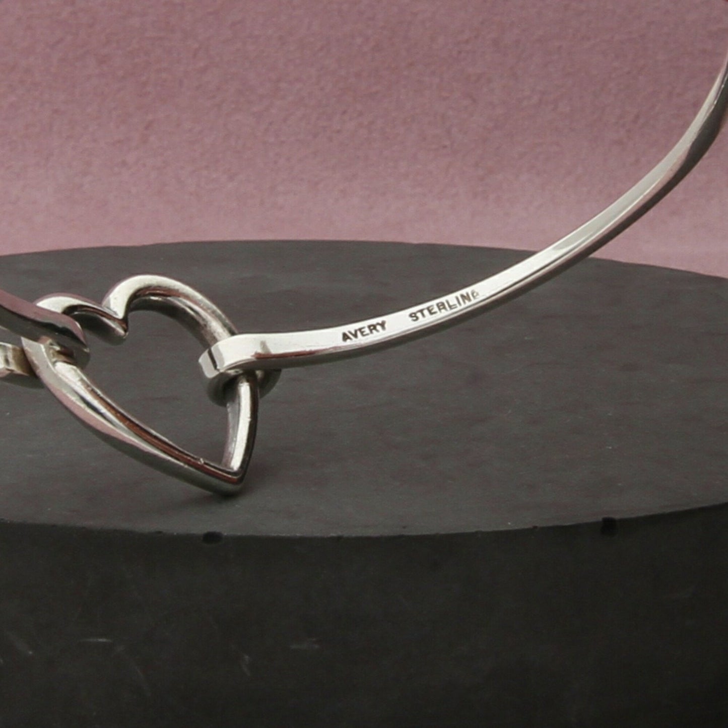 james avery sterling silver retired heart hook-on bracelet size 6.25in