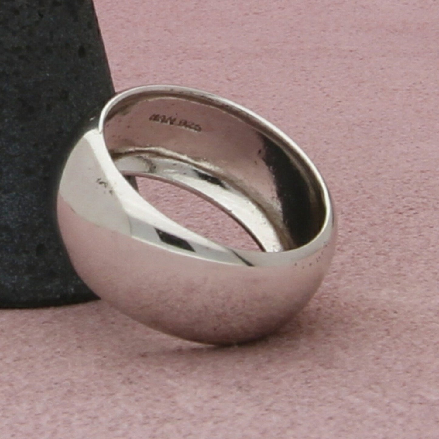 sterling silver 9mm wide band ring size 9.5