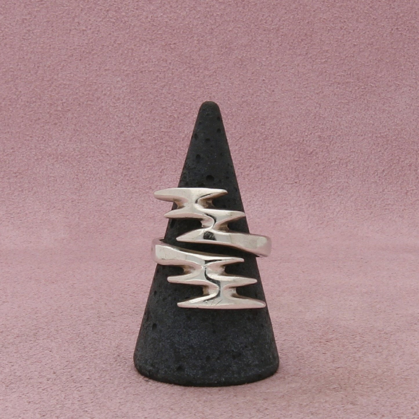 sterling silver mens vintage bypass band ring size 9