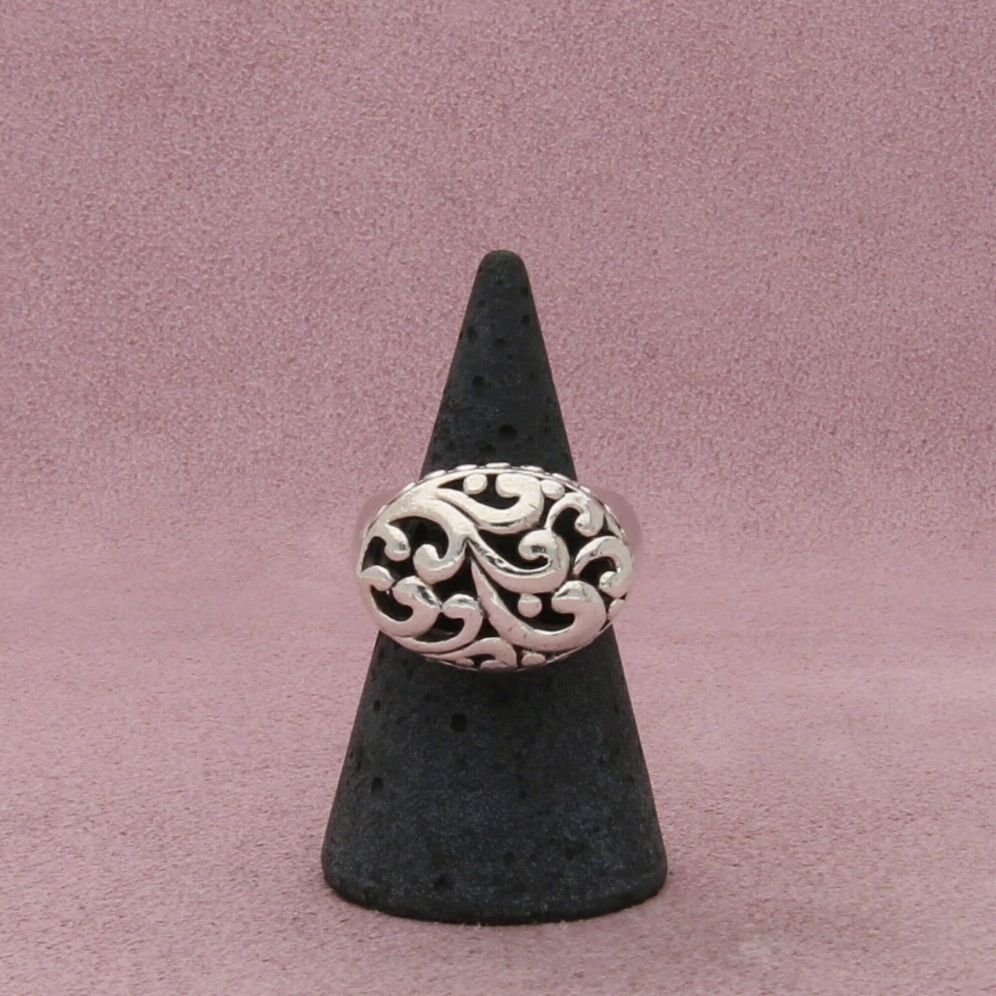 sterling silver chunky scroll ring size 6.75