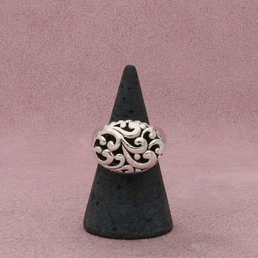 sterling silver chunky scroll ring size 6.75