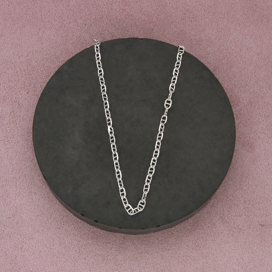 sterling silver italy 3mm mariner anchor chain necklace size 20in