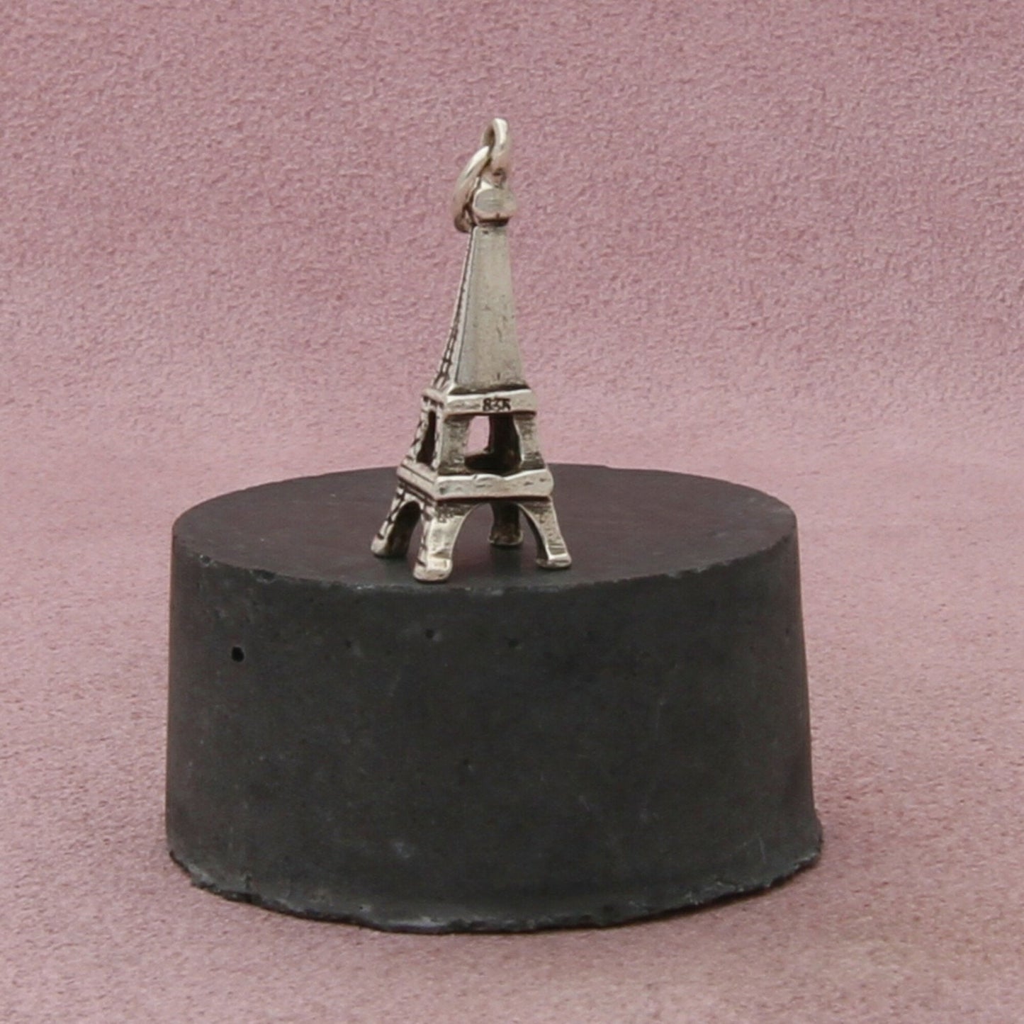 835 silver vintage 3d paris france eiffel tower travel charm pendant