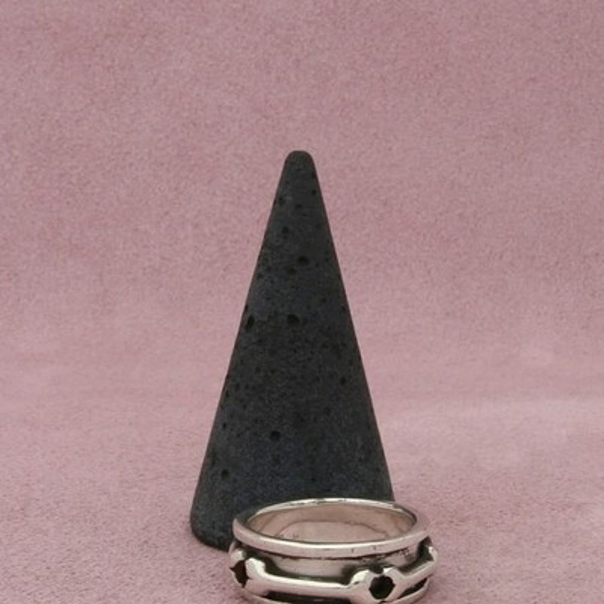 Sterling Silver Men's Vintage Bones Spinner Band Ring Size 8.75