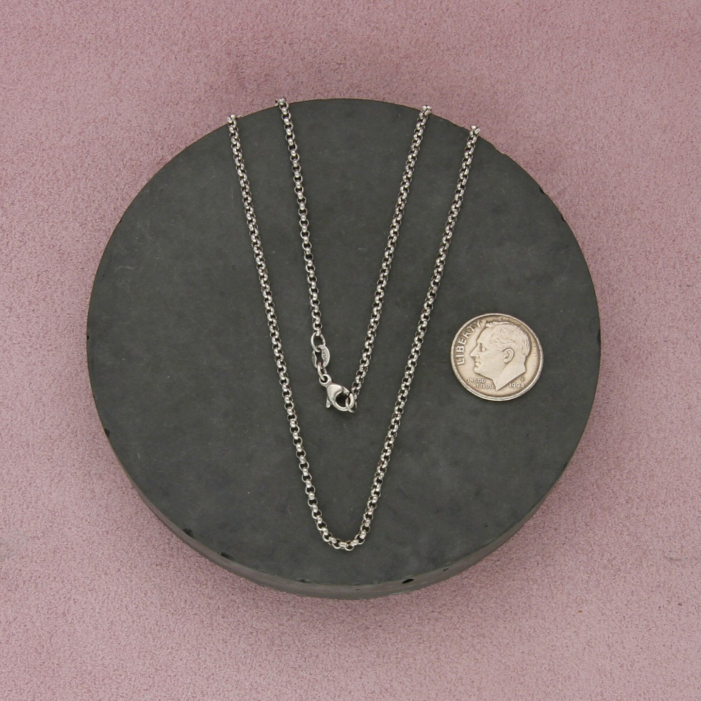james avery sterling silver medium rolo chain necklace size 18.25in