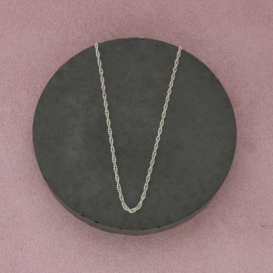 sterling silver 2mm prince of wales chain necklace size 19.5in
