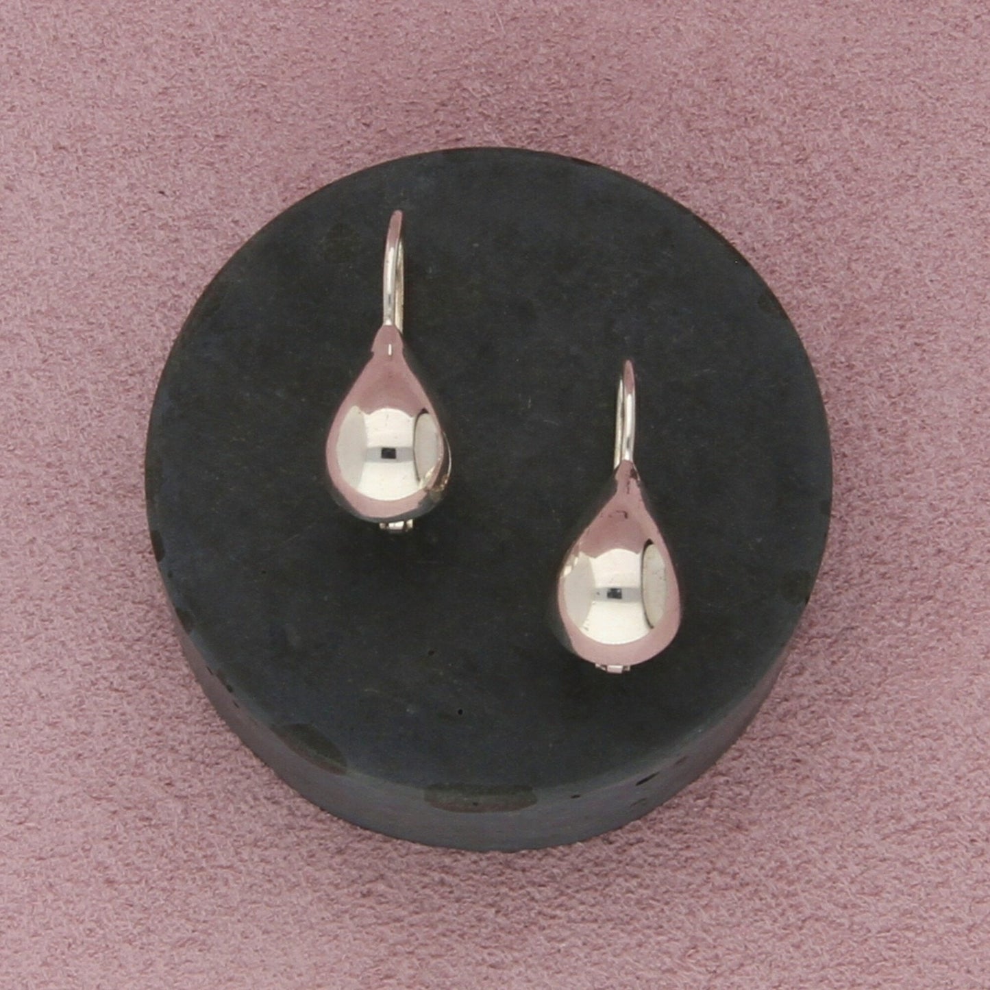 sterling silver vintage tear drop leverback earrings