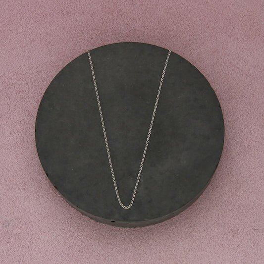 sterling silver 1mm cable chain necklace size 16-20.5in