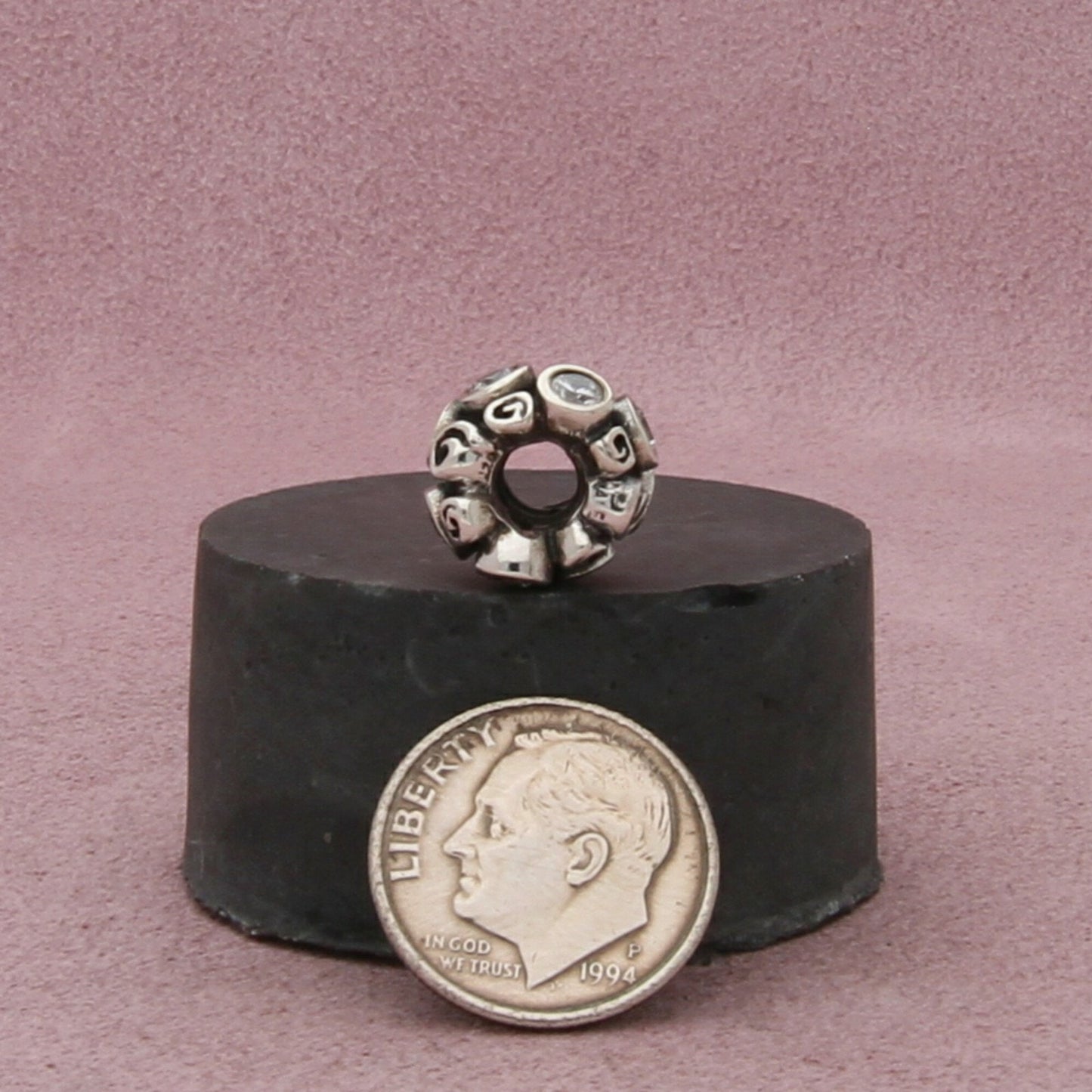 pandora sterling silver cz primrose path bead charm pendant