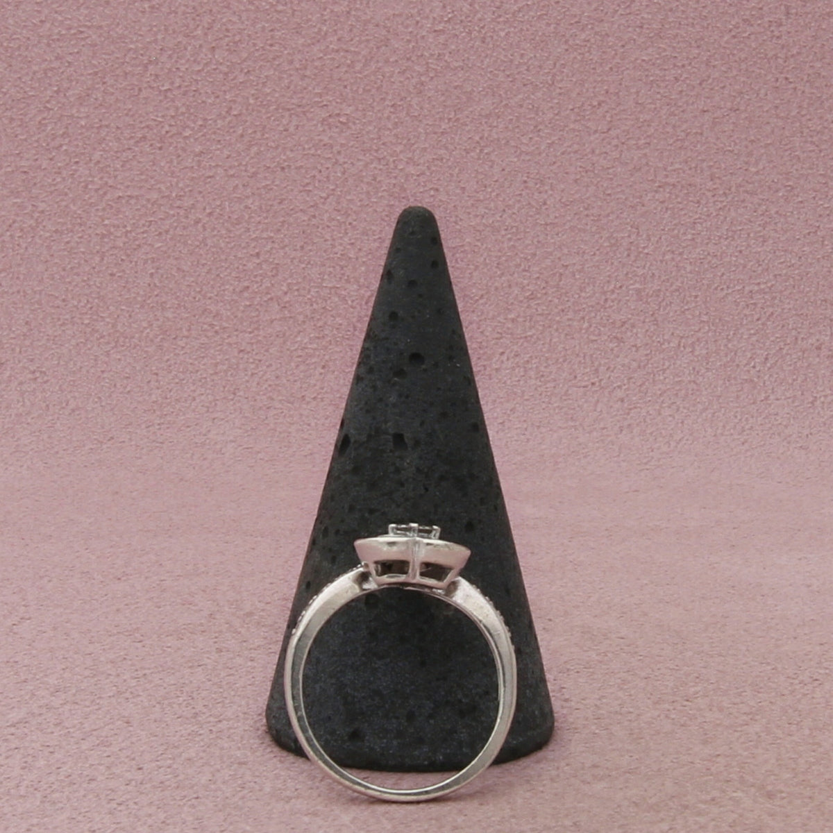 Kay Jewelers Sterling Silver Diamond Double Heart Promise Ring Size 6.75
