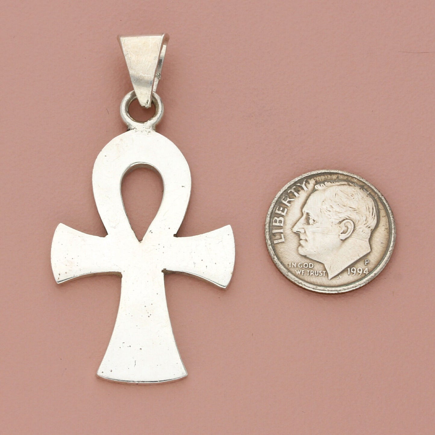 taxco mexico sterling silver vintage ankh cross pendant