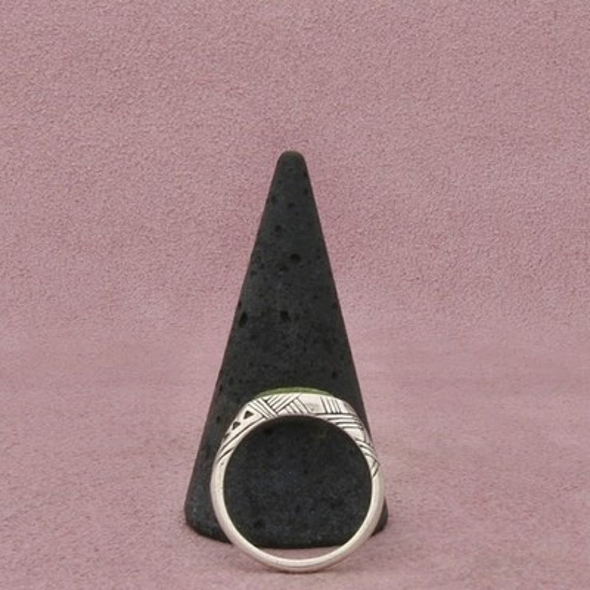 Carolyn Pollack Sterling Silver Turquoise Patterned Stack Band Ring Size 8