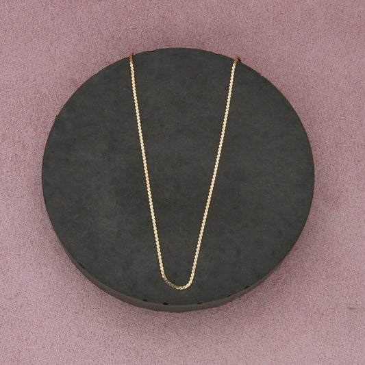 sarah coventry sterling silver gold plate 1mm serpentine chain necklace 16in