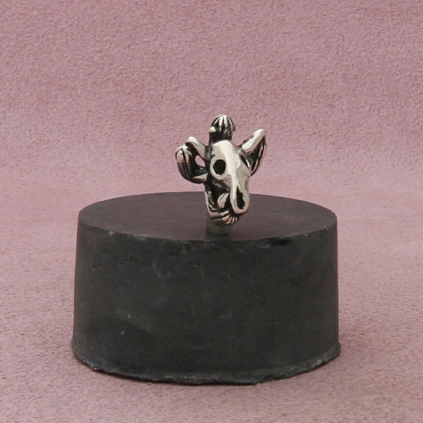 trollbeads sterling silver old west skull & cactus bead charm