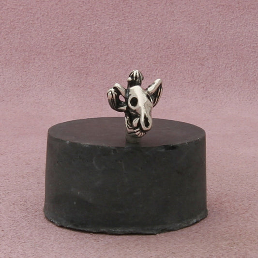 trollbeads sterling silver old west skull & cactus bead charm