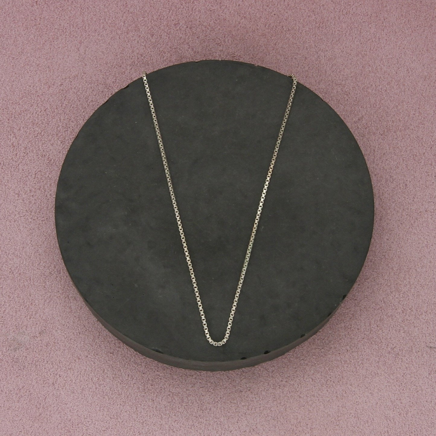 sterling silver 1mm box chain necklace size 17.5in