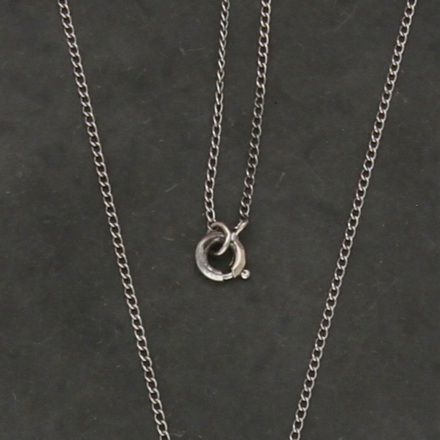 sterling silver dainty 1mm curb chain necklace size 19.5in