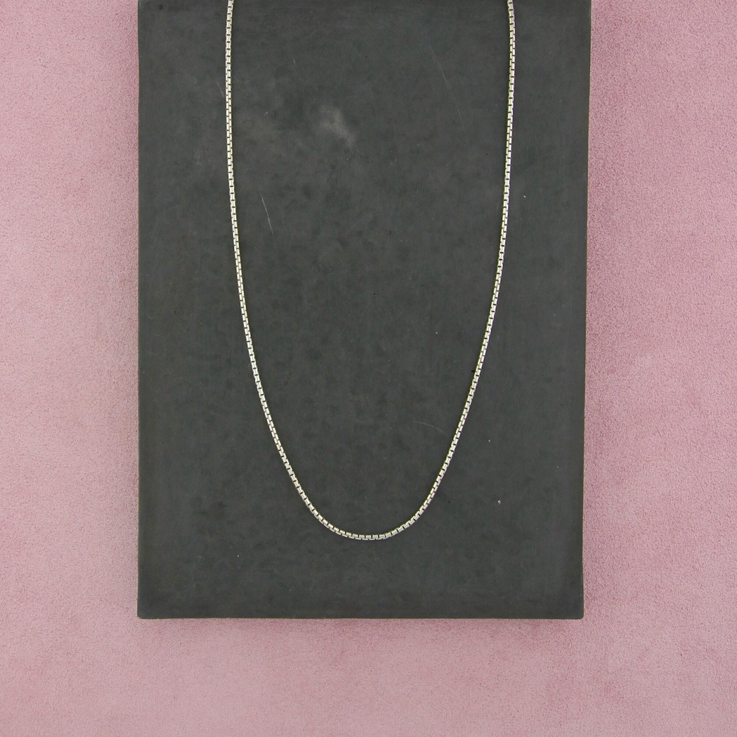 sterling silver 2mm rounded box chain necklace size 20in