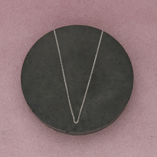 sterling silver 1mm cable chain necklace size 16.5-17.5in