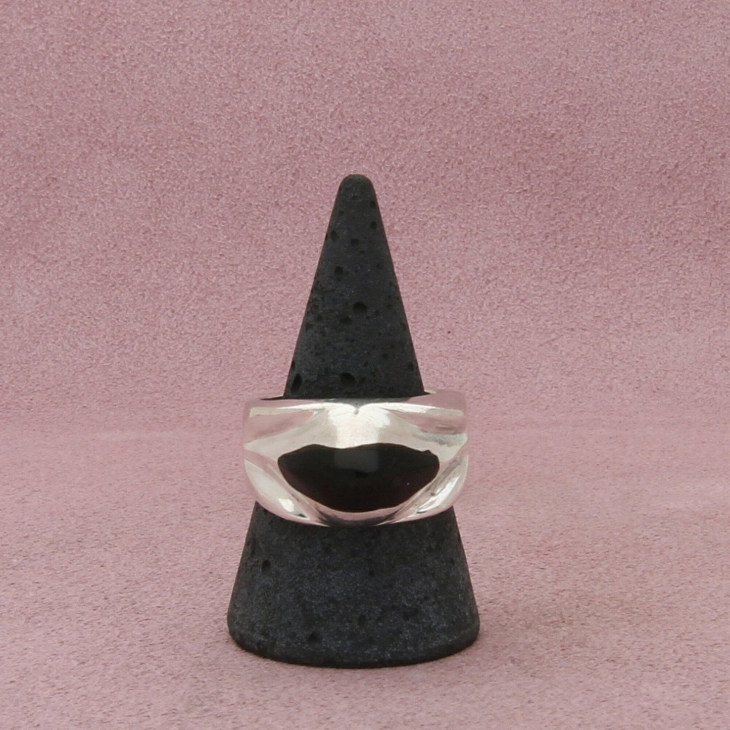 taxco mexico sterling silver vintage mens chunky onyx ring size 9.5