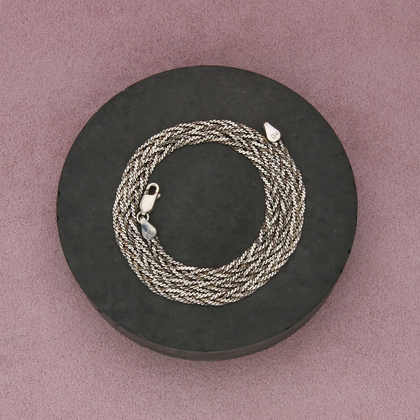 sterling silver italy 4mm woven serpentine chain necklace size 18in
