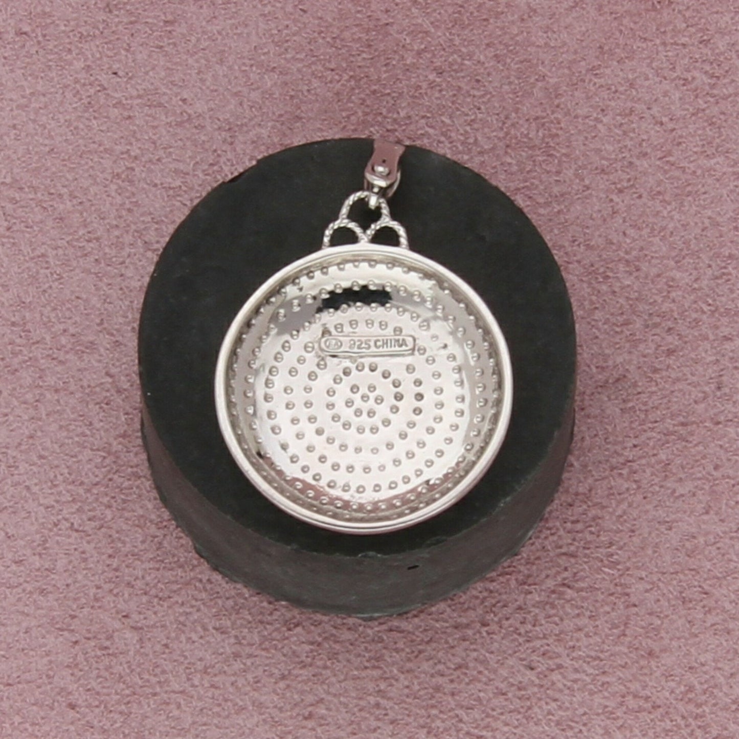 sterling silver diamond accent letter e initial enhancer pendant