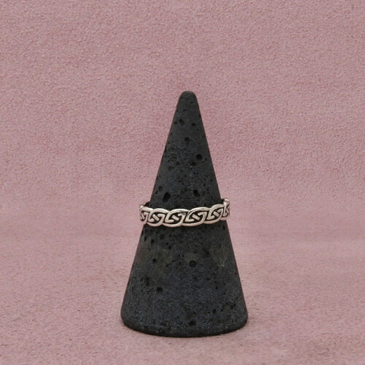 Avon Sterling Silver Vintage Celtic Stack Celtic Knot Interlaced Band Ring 7