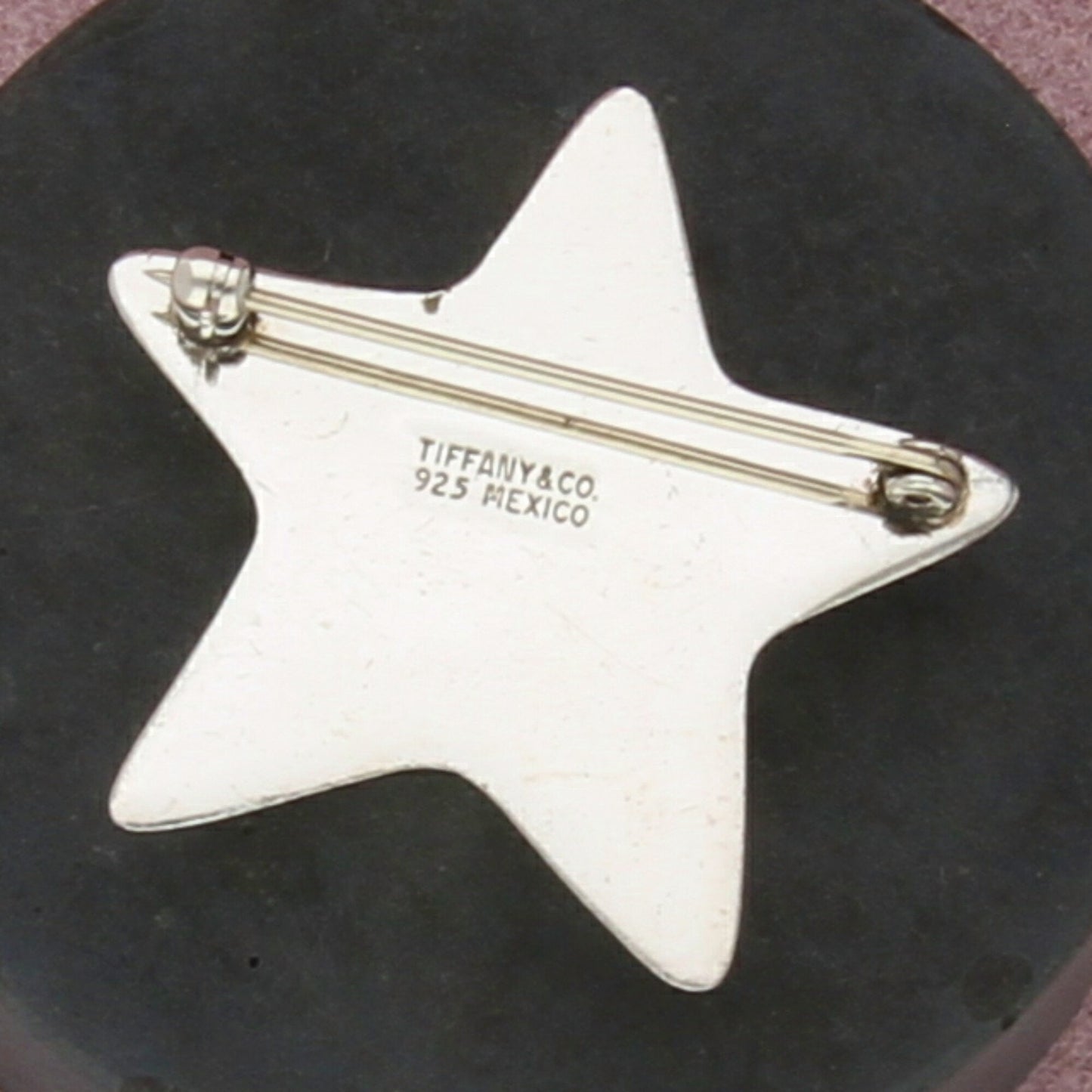 tiffany & co sterling silver vintage puffy star brooch