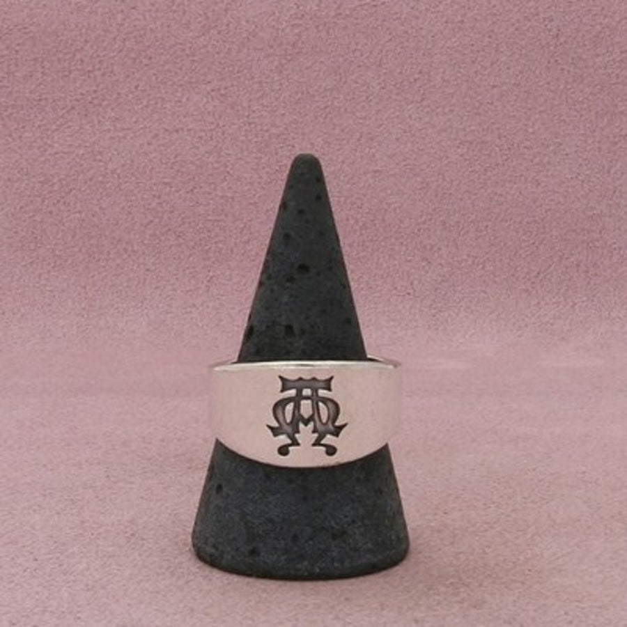 James Avery Sterling Silver Men's Retired Alpha And Omega Band Ring Size 10.75